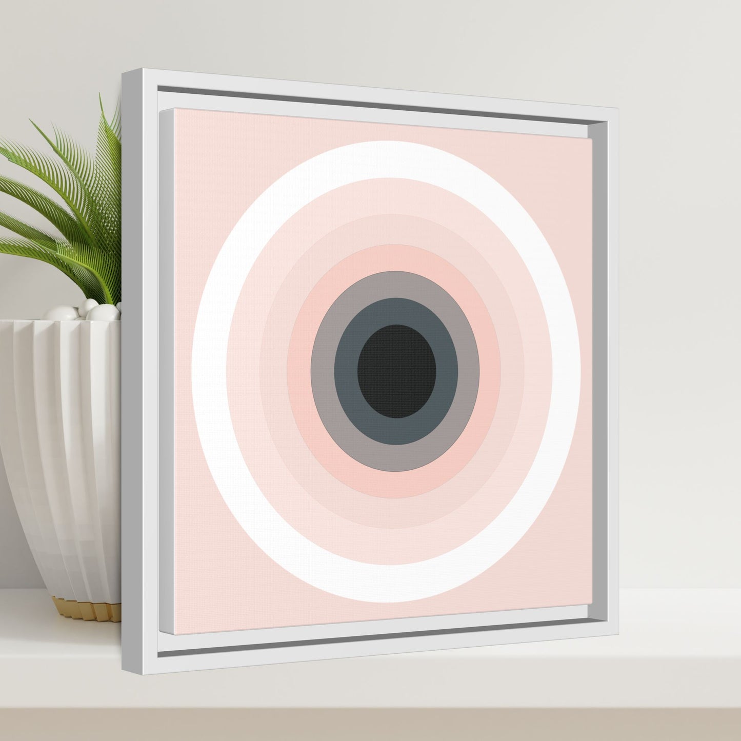 Modern Framed Geometric Canvas Art | Bold Color Meets Clean Framing