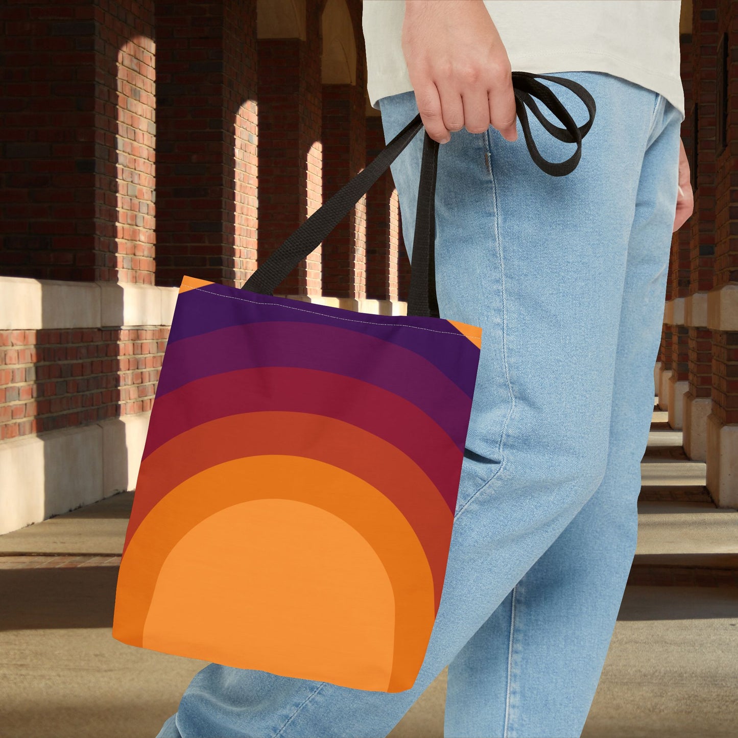 Geometric Art Tote Bag – 3 sizes | Bold lines. Vivid color. Retro