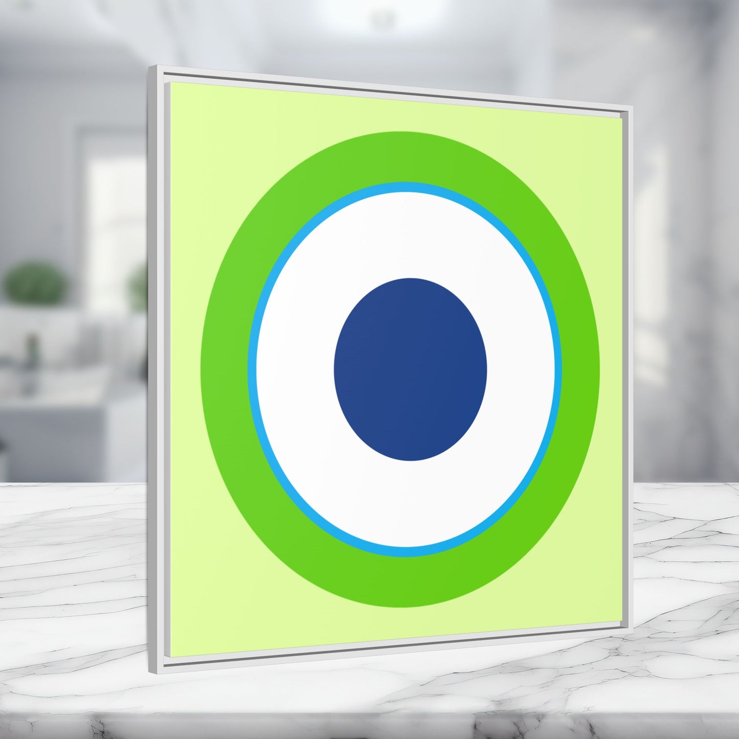 Modern Framed Geometric Canvas Art | Bold Color Meets Clean Framing