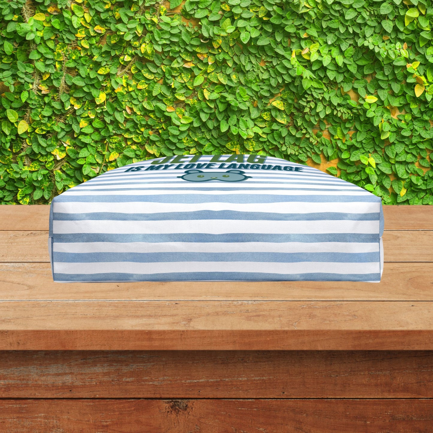 Jet Lag Is My Love Language – XL Tote Bag in Blue | For the Traveler Who’s Always Tired but Thriving