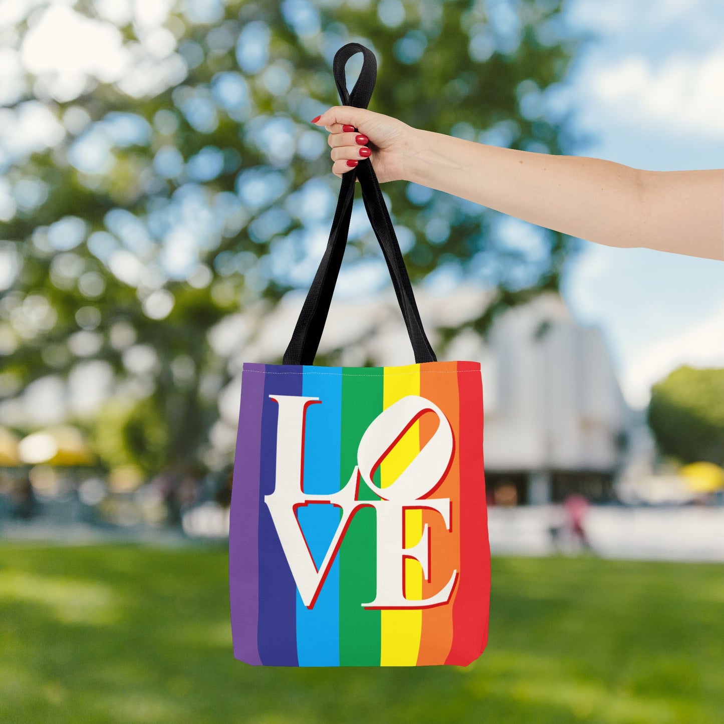 Rainbow LOVE Tote Bag – 3 Size Options | Bright, Bold & Heartfelt