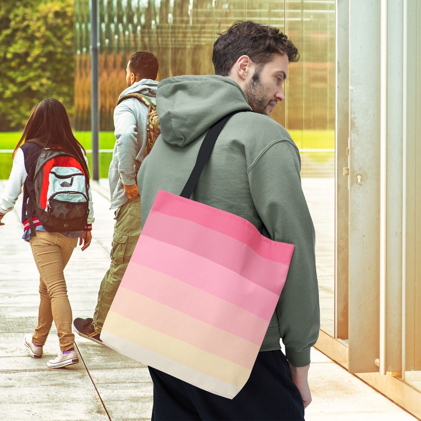 Geo Art XVIII Tote Bag – 3 sizes | Bold lines. Vivid color. Retro with a modern twist.