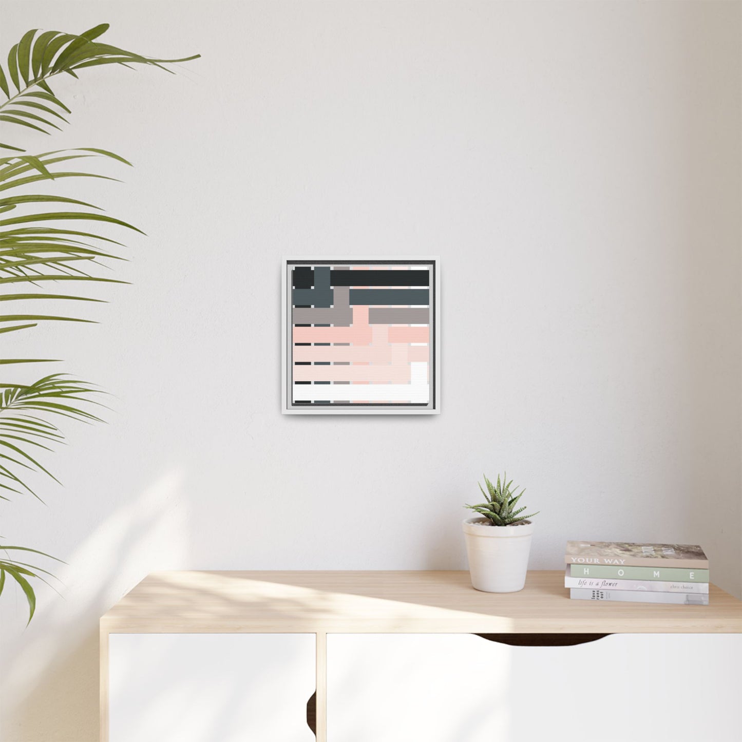 Modern Framed Geometric Canvas Art | Bold Color Meets Clean Framing