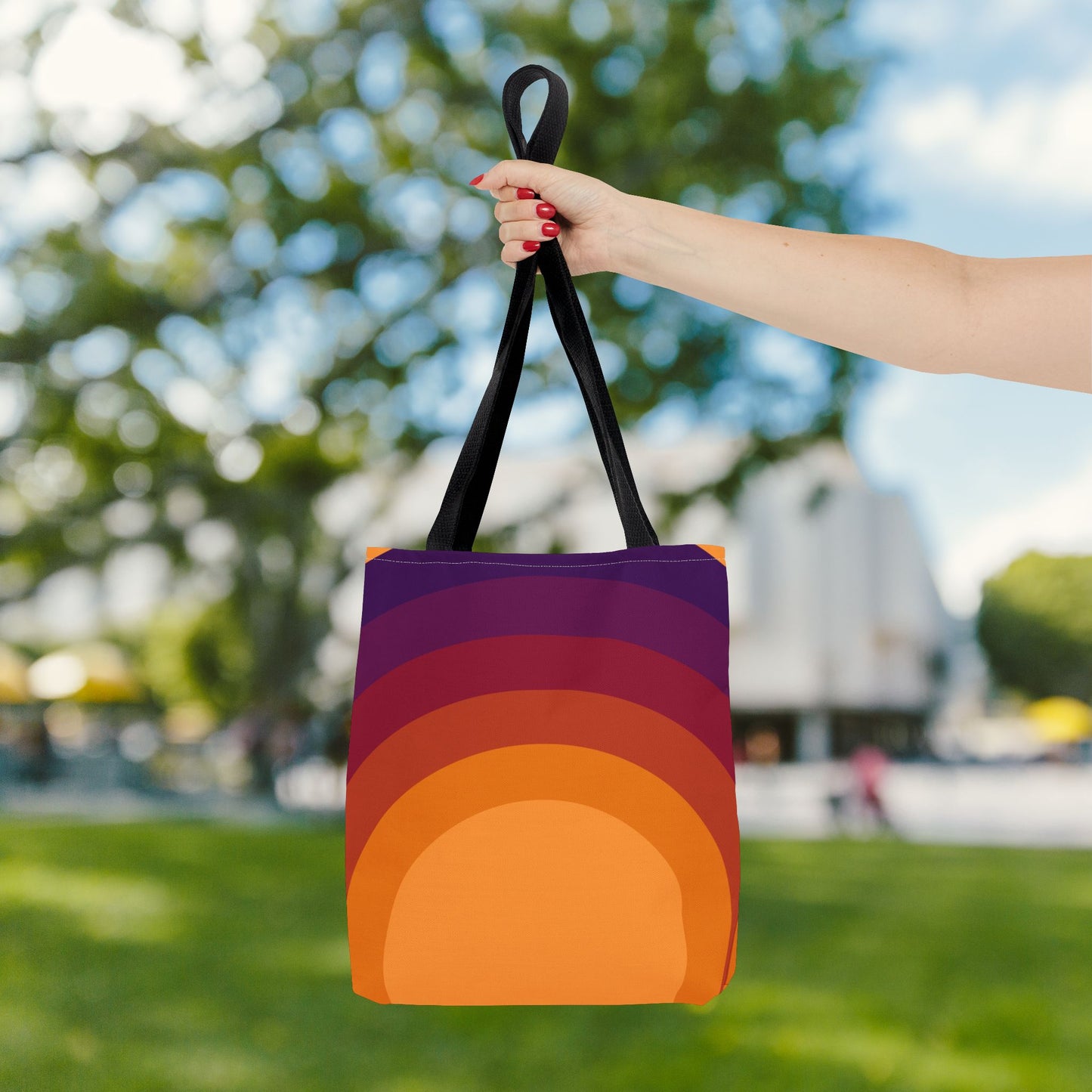 Geometric Art Tote Bag – 3 sizes | Bold lines. Vivid color. Retro