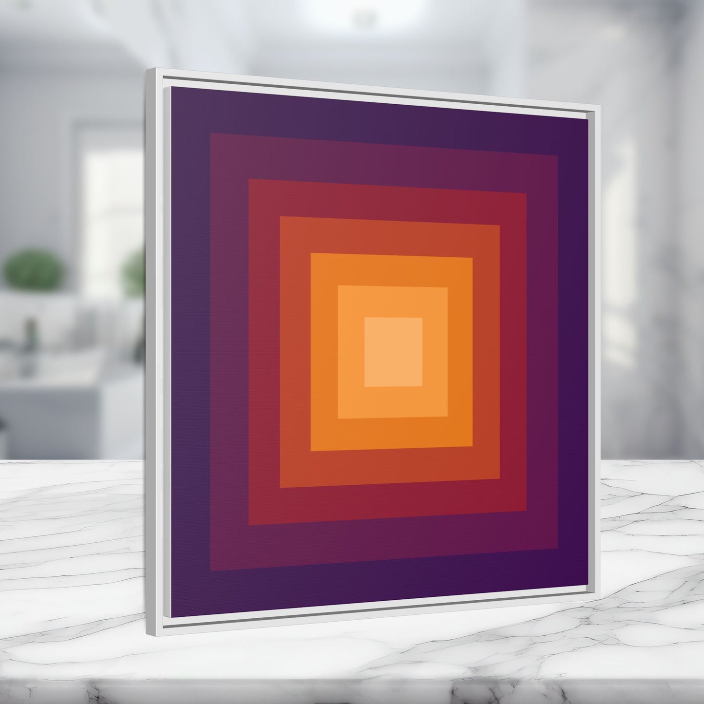 Modern Framed Geometric Canvas Art | Bold Color Meets Clean Framing
