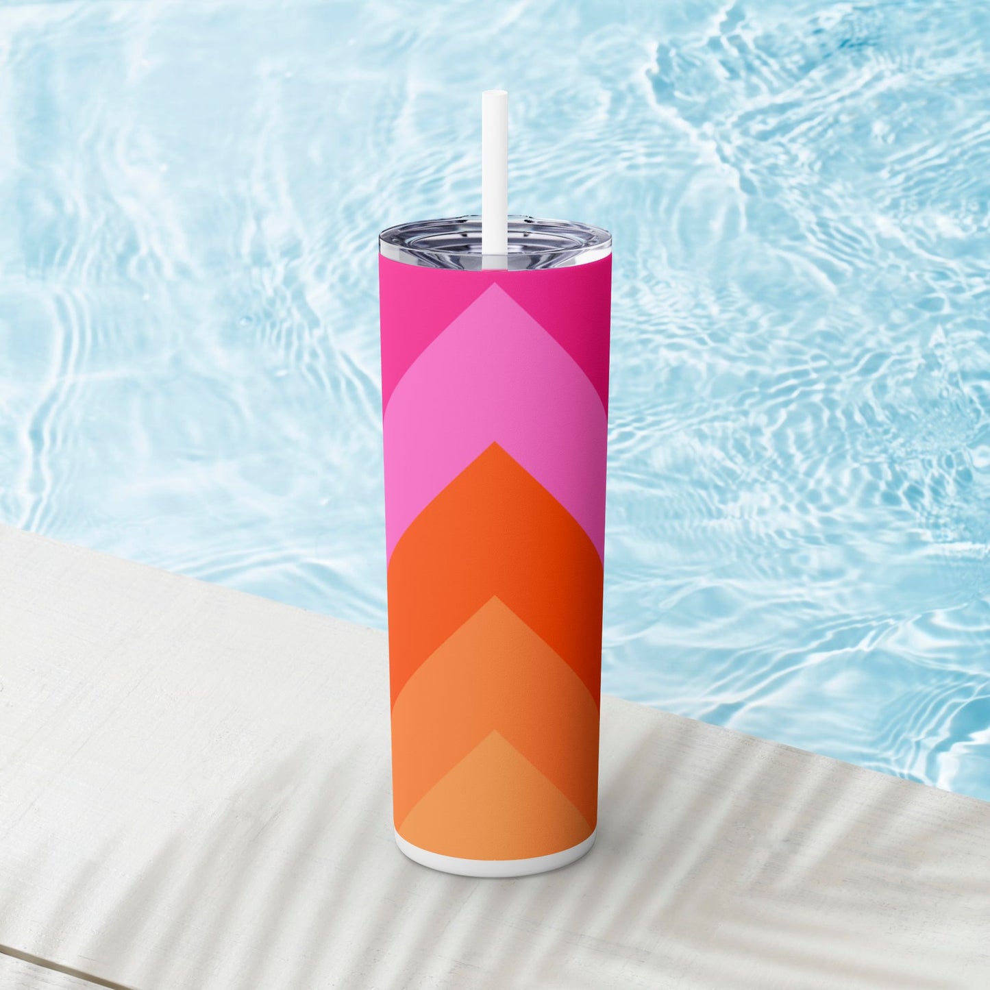 Vibrant. Versatile. Totally Sippable. – 20 oz Skinny Travel Tumbler with Straw