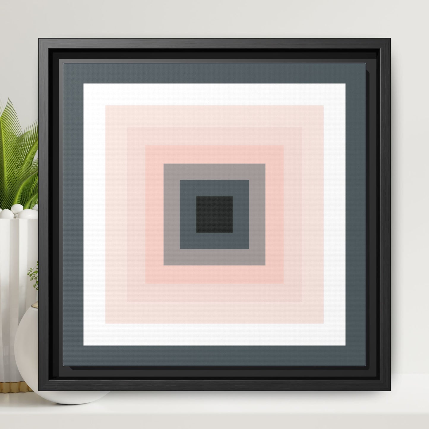 Modern Framed Geometric Canvas Art | Bold Color Meets Clean Framing