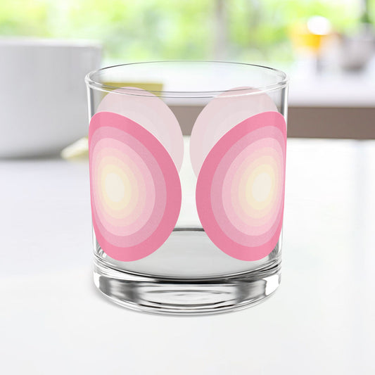 Vibrant Modern Retro Rocks Glass – 10oz
