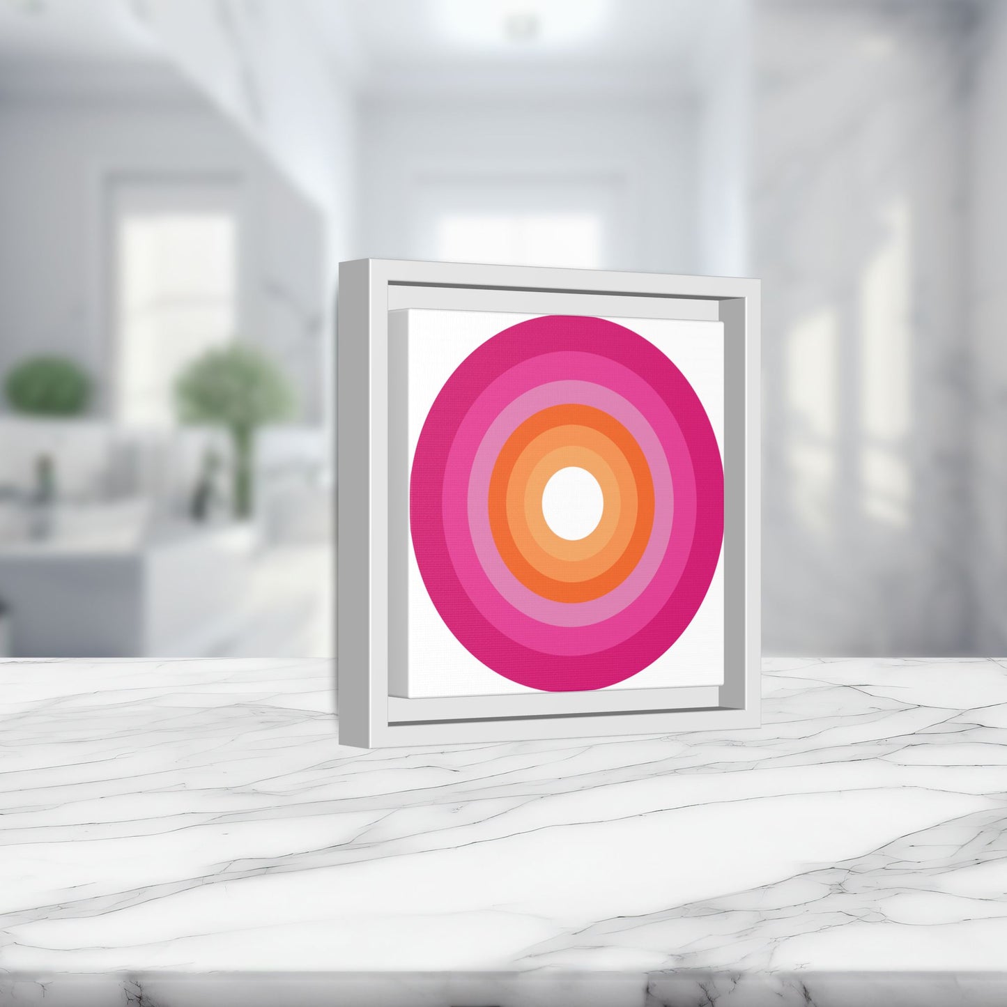 Modern Framed Geometric Canvas Art | Bold Color Meets Clean Framing