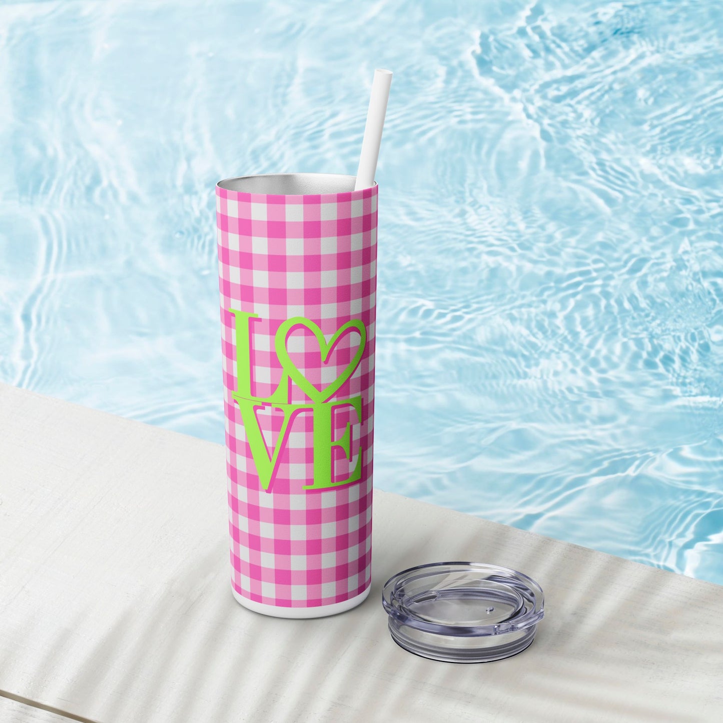 Vibrant. Versatile. Totally Sippable. – 20 oz Skinny Travel Tumbler with Straw