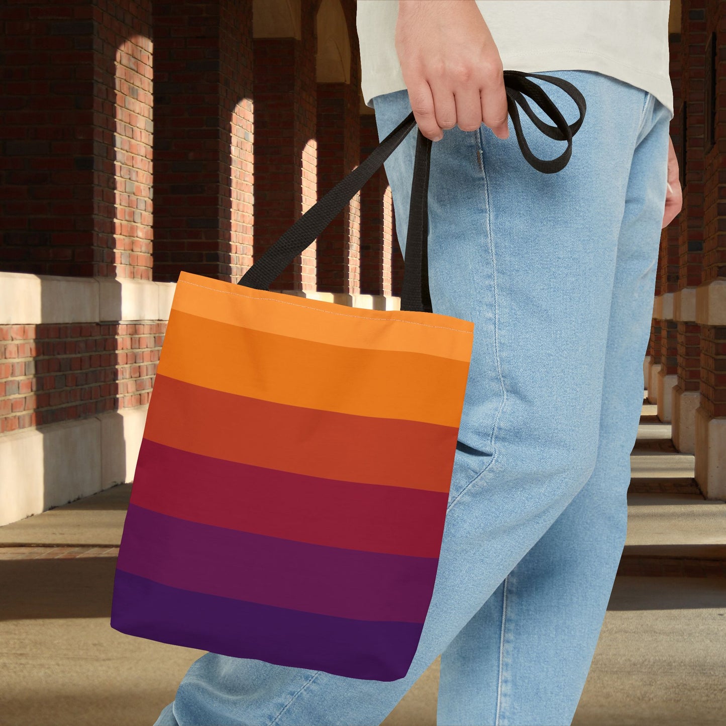 Geometric Art Tote Bag – 3 sizes | Bold lines. Vivid color. Retro with a modern twist.