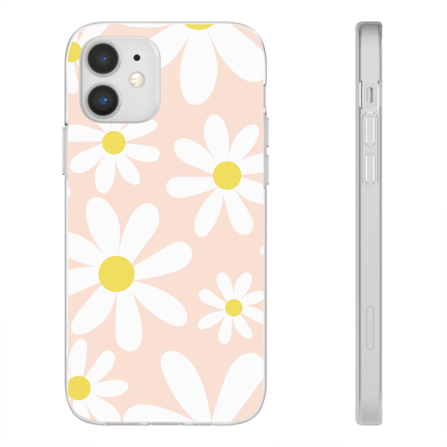 Phone Cases - Blush Daisy Pattern Flexi Cases