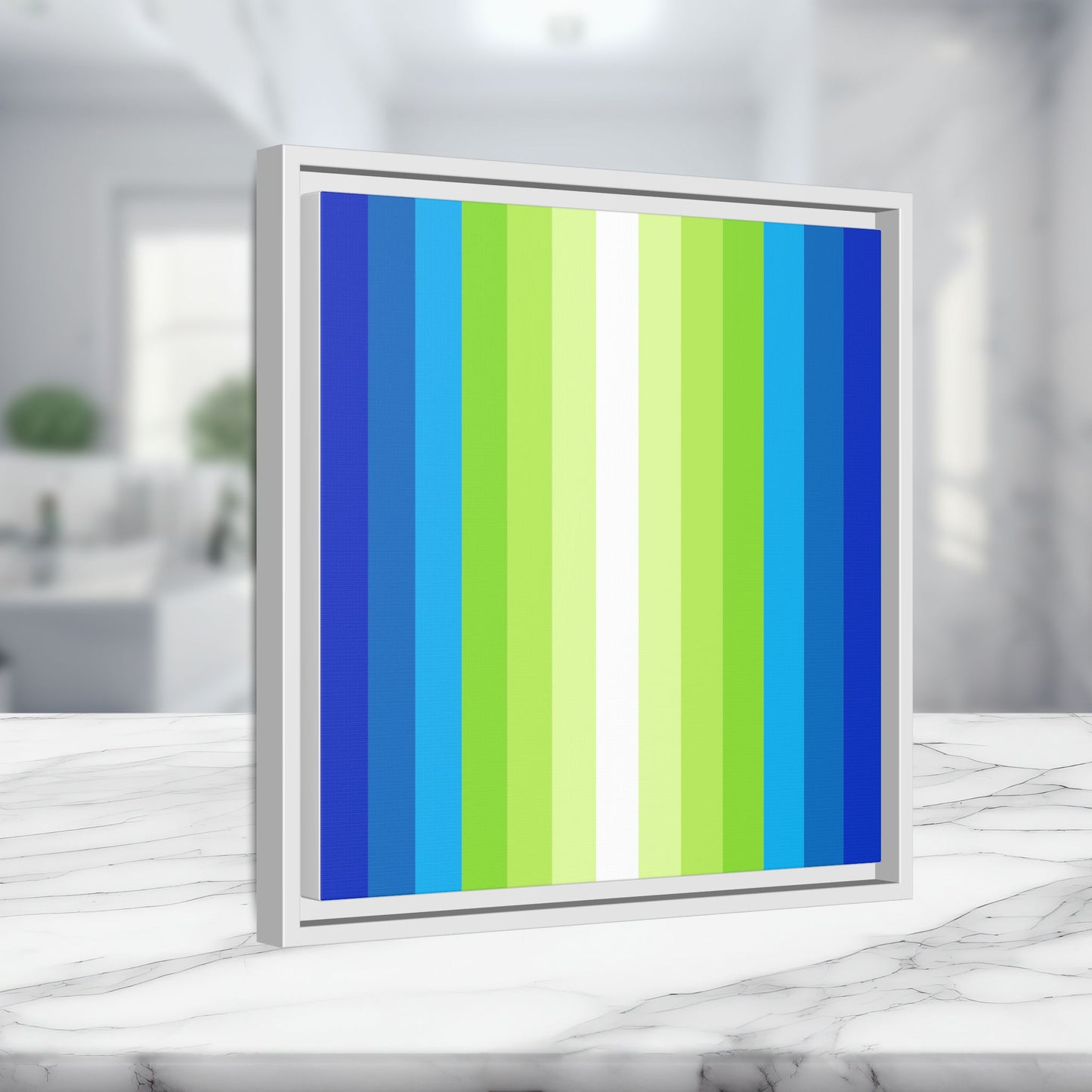 Modern Framed Geometric Canvas Art | Bold Color Meets Clean Framing