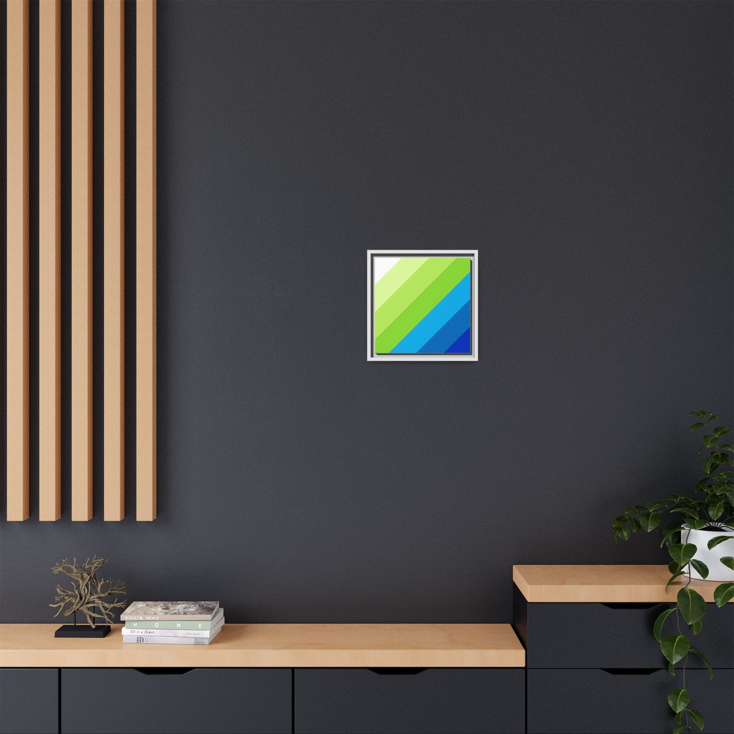 Modern Framed Geometric Canvas Art | Bold Color Meets Clean Framing
