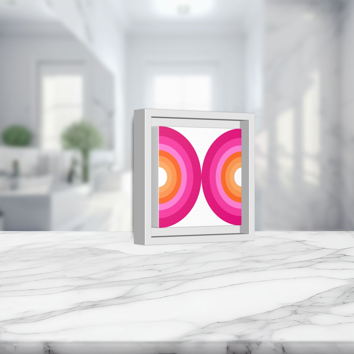 Modern Framed Geometric Canvas Art | Bold Color Meets Clean Framing