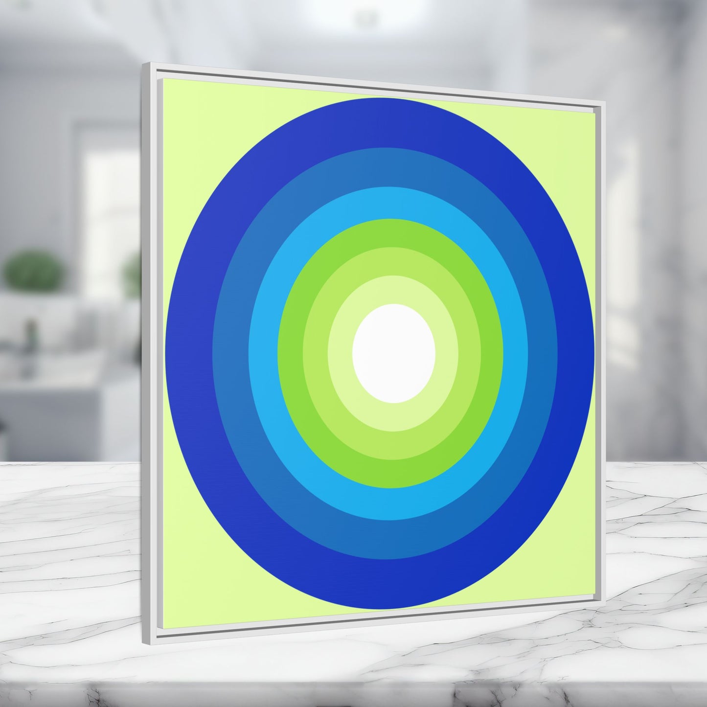 Modern Framed Geometric Canvas Art | Bold Color Meets Clean Framing