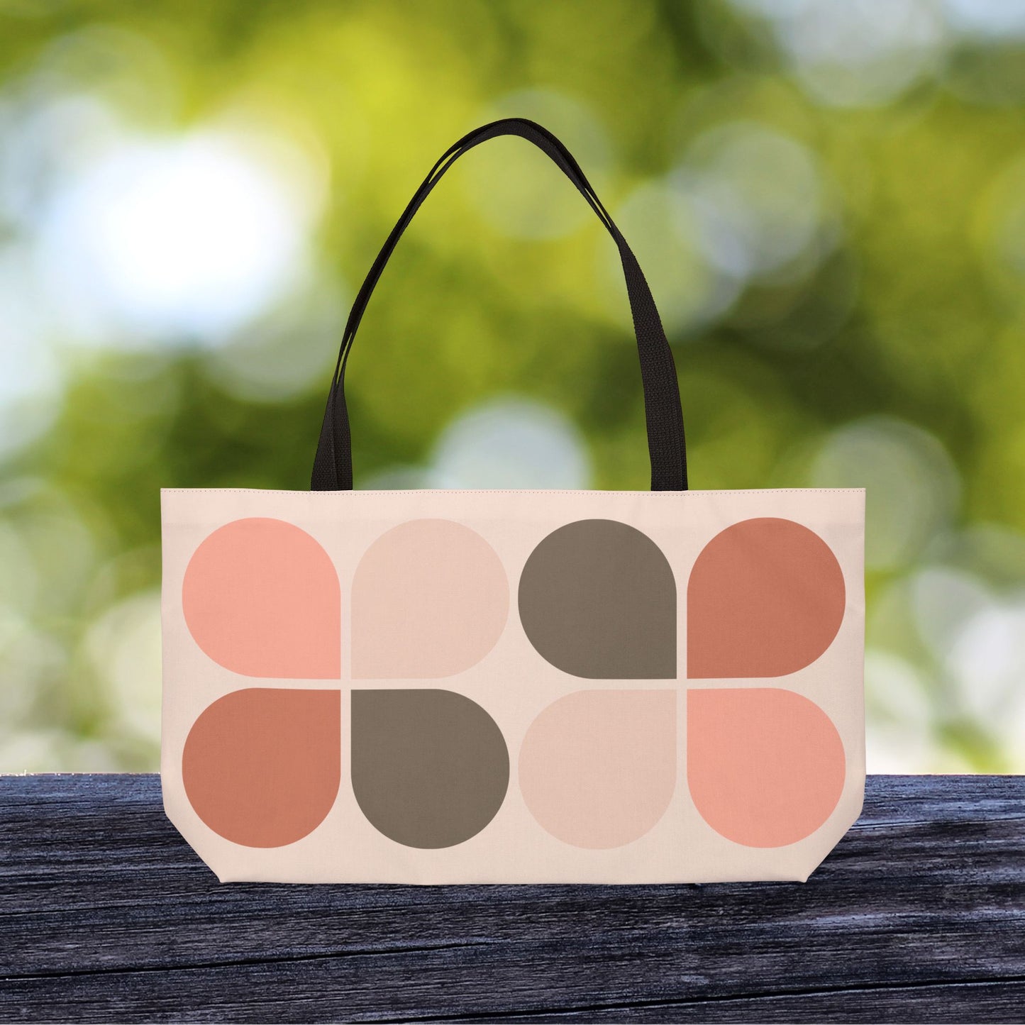 Mod-Boho Clover XL Tote — XL Tote Bag | Carry-All | Bold Design. Spacious Style. Retro-Boho Vibes.