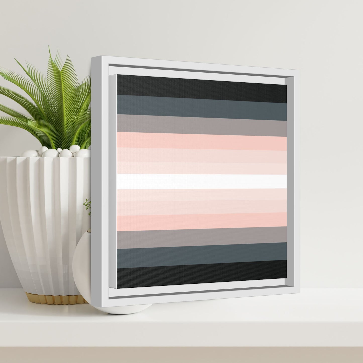 Modern Framed Geometric Canvas Art | Bold Color Meets Clean Framing