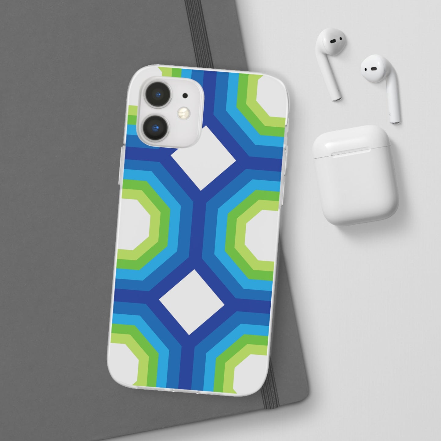 Stylish Geometric Phone Case, Flexible Phone Cover, Unique Modern Design, Perfect Gift, Trendy Accessory, Eco-Friendly Case
