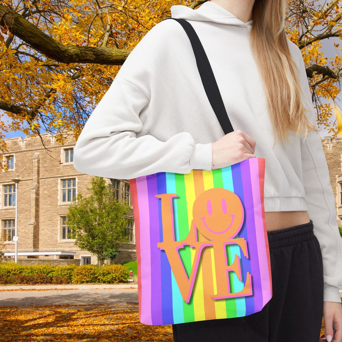 Pastel Stripe LOVE Tote Bag | Sweet, Bold & Made in 3 Sizes