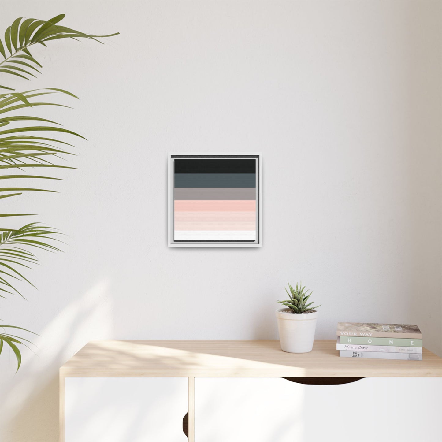 Modern Framed Geometric Canvas Art | Bold Color Meets Clean Framing