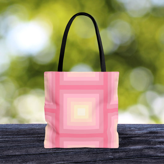 Geo Art Tote Bag – 3 sizes | Bold lines. Vivid color. Retro with a modern twist.