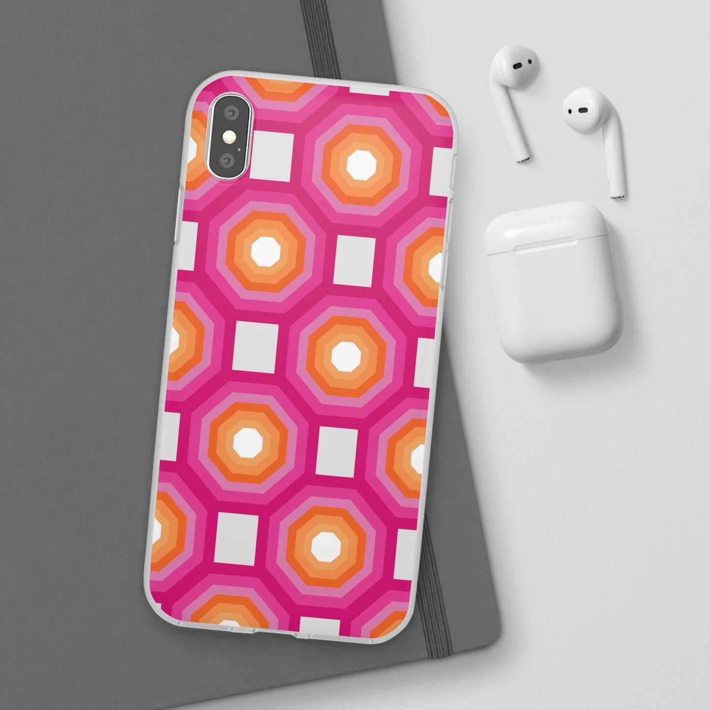 Stylish Geometric Phone Case, Flexible Phone Cover, Unique Modern Design, Perfect Gift, Trendy Accessory, Eco-Friendly Case