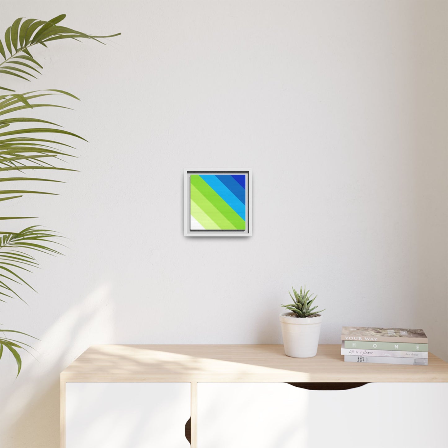 Modern Framed Geometric Canvas Art | Bold Color Meets Clean Framing