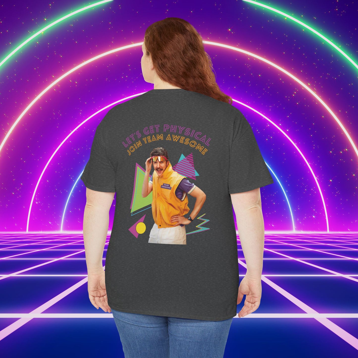 Let’s Get Physical – Join Team Awesome Retro 80s Tee - Unisex Cotton T-Shirt