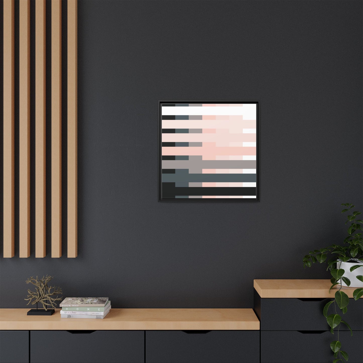 Modern Framed Geometric Canvas Art | Bold Color Meets Clean Framing