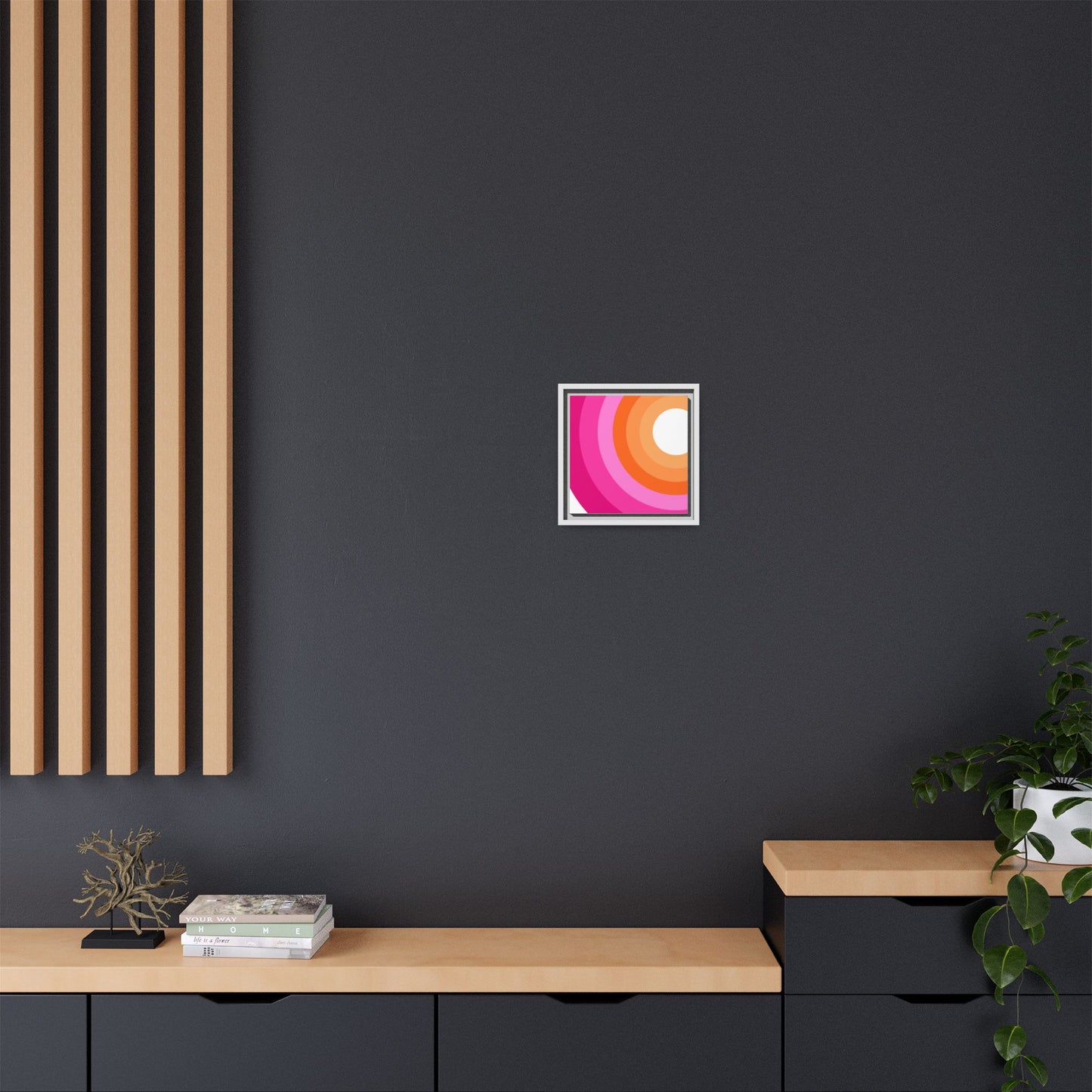 Modern Framed Geometric Canvas Art | Bold Color Meets Clean Framing