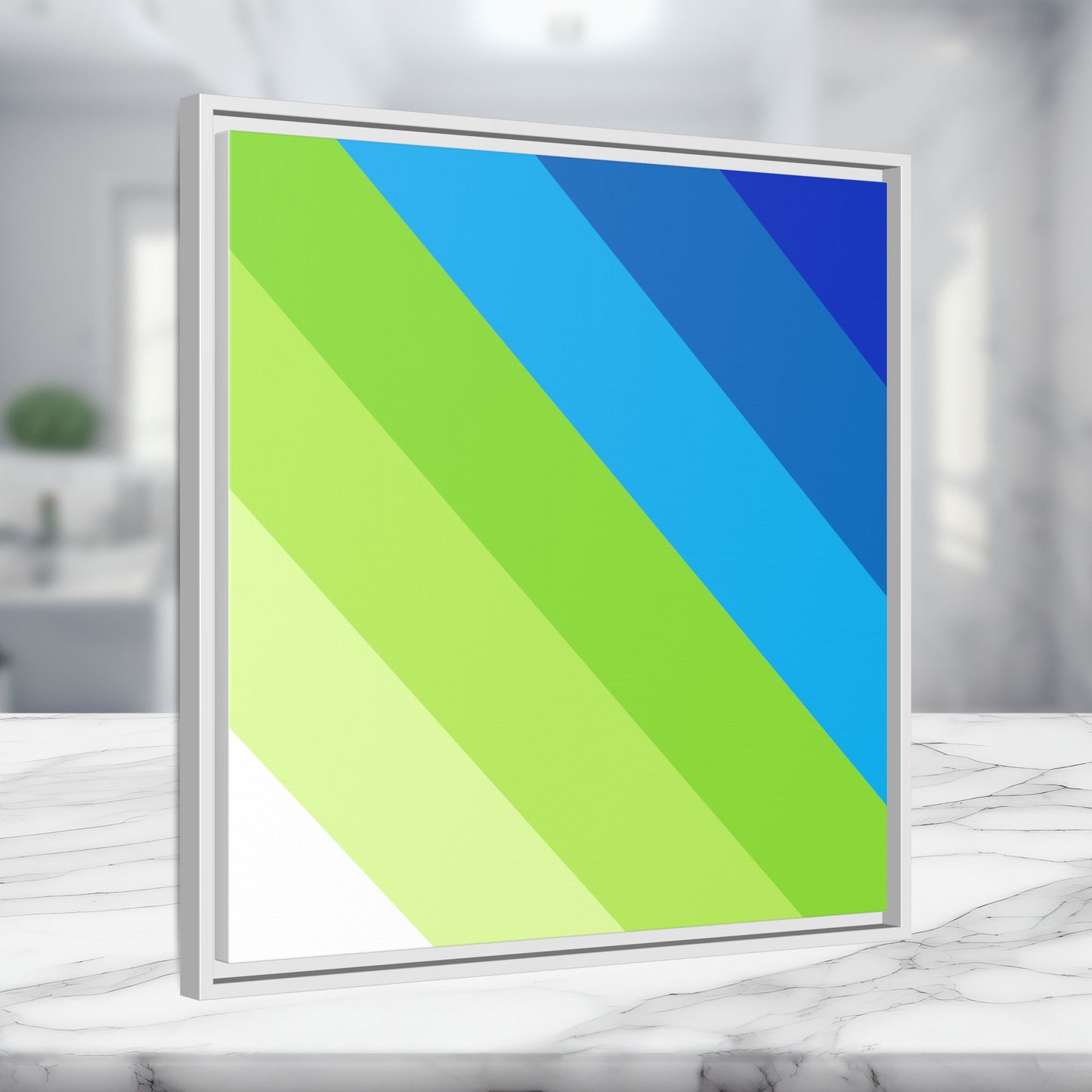 Modern Framed Geometric Canvas Art | Bold Color Meets Clean Framing