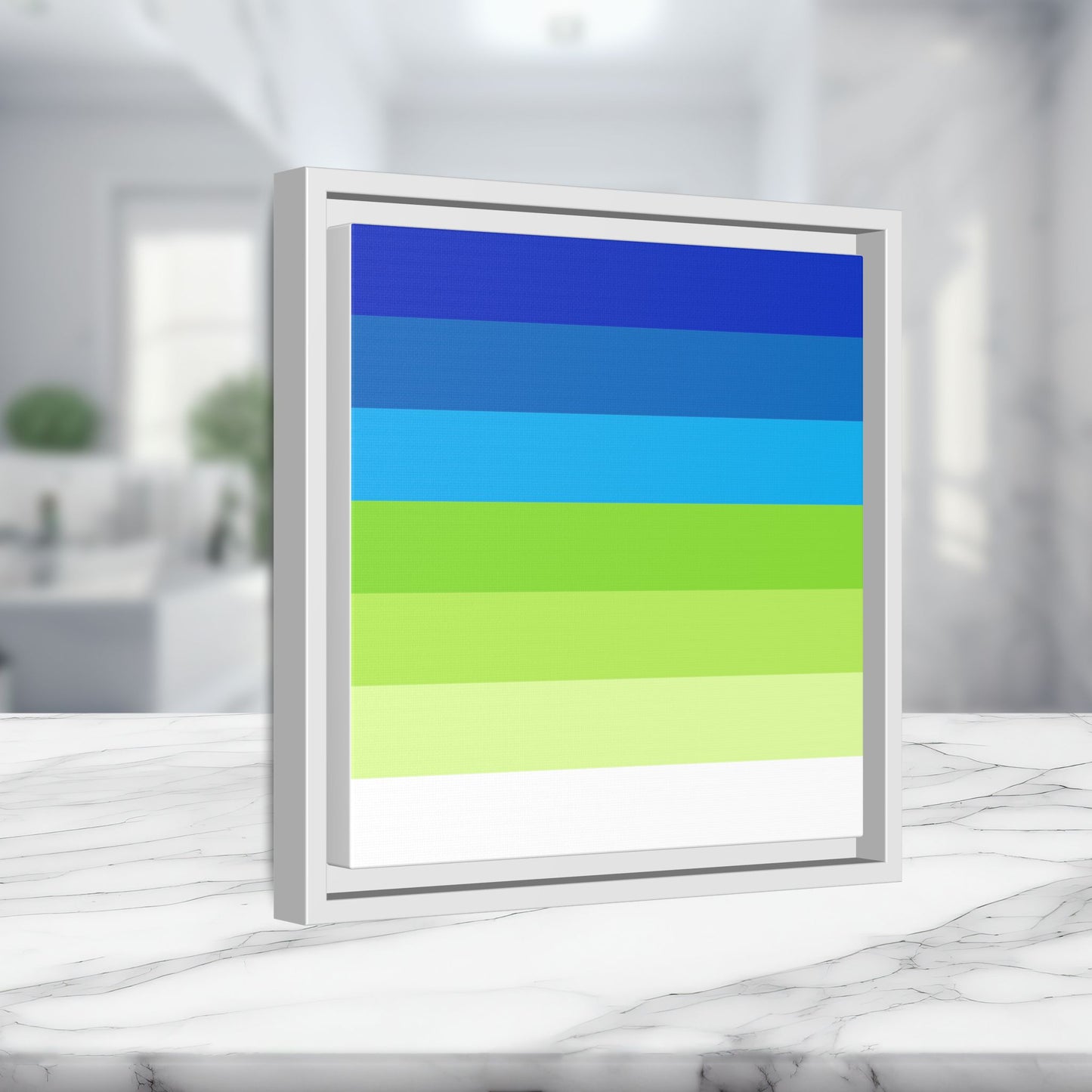 Modern Framed Geometric Canvas Art | Bold Color Meets Clean Framing