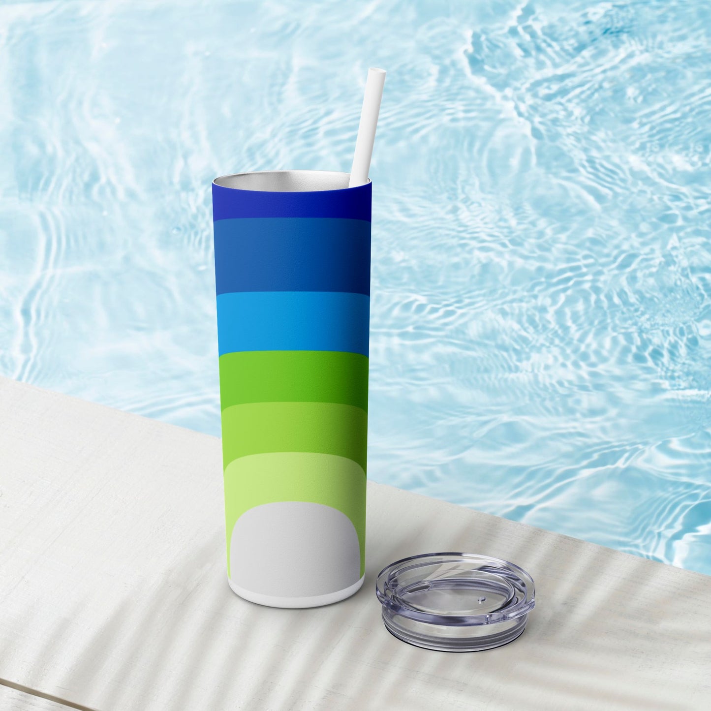 Vibrant. Versatile. Totally Sippable. – 20 oz Skinny Travel Tumbler with Straw