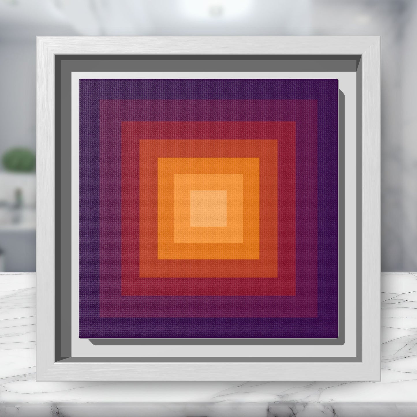 Modern Framed Geometric Canvas Art | Bold Color Meets Clean Framing