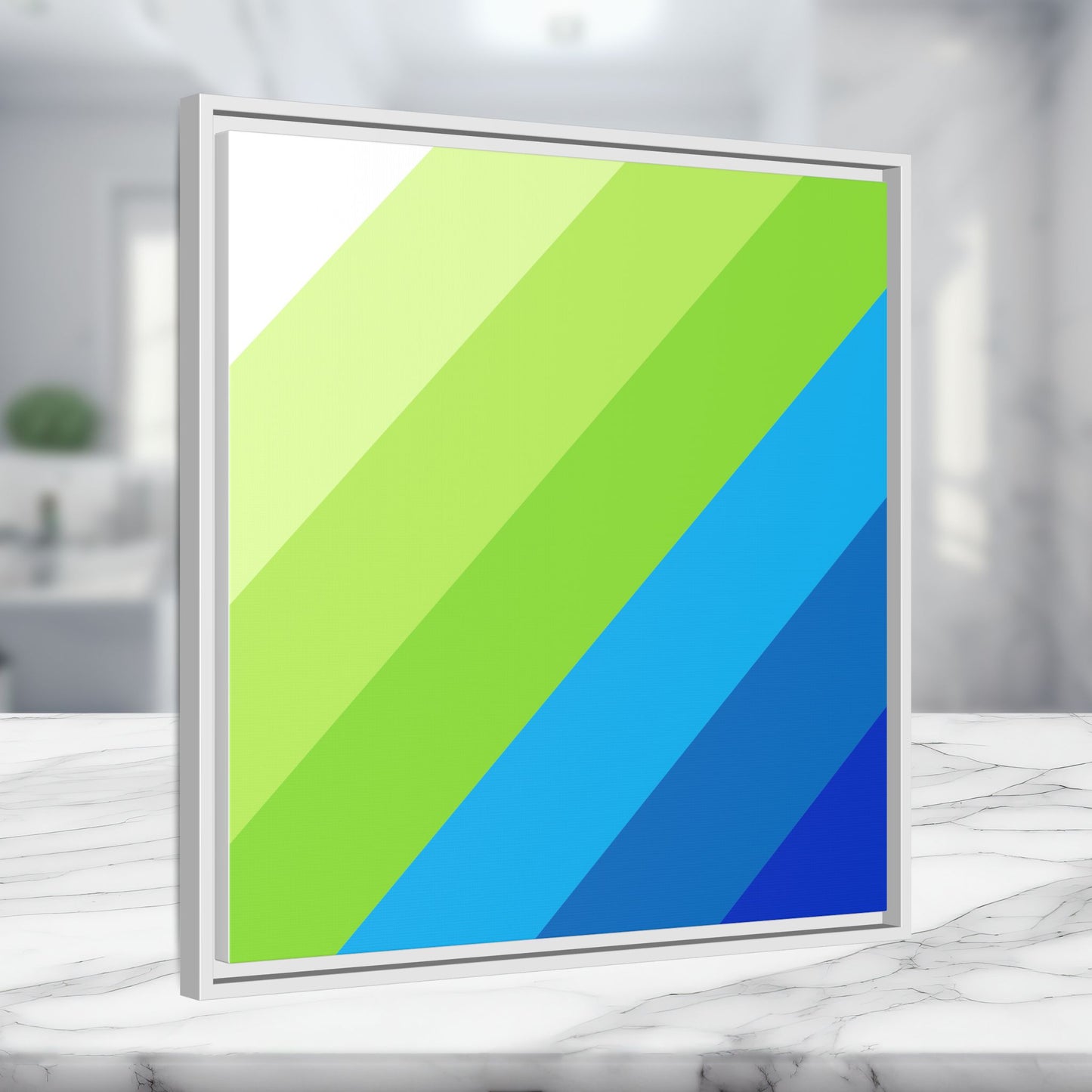 Modern Framed Geometric Canvas Art | Bold Color Meets Clean Framing