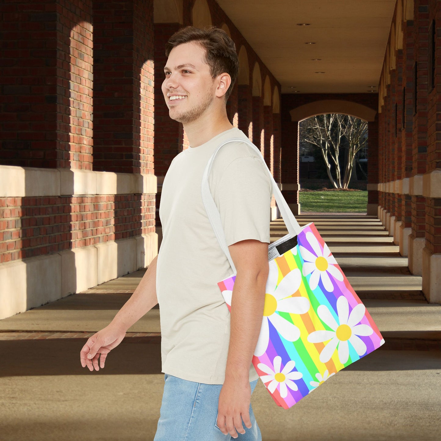 Flower Power Daisy Tote Bag – 3 sizes | Colorful, Cheerful, and Ready to Go