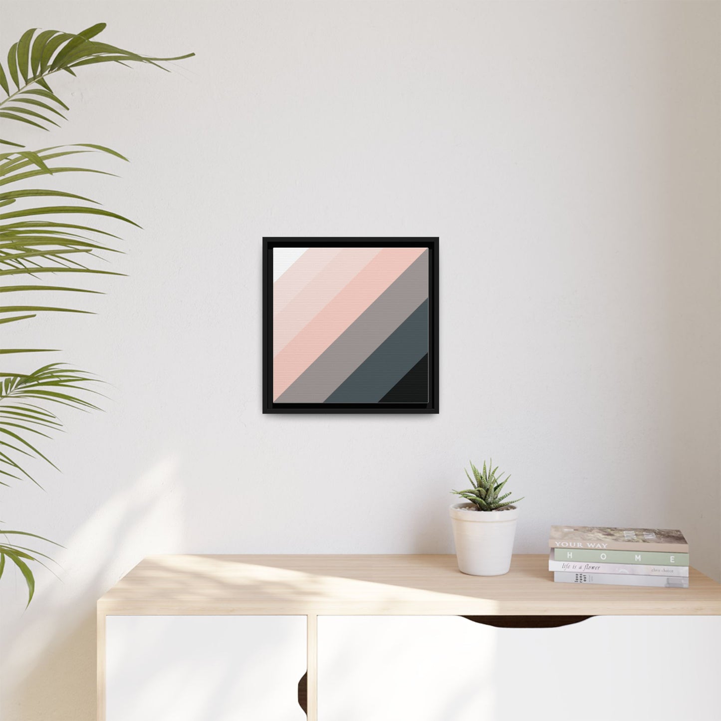 Modern Framed Geometric Canvas Art | Bold Color Meets Clean Framing