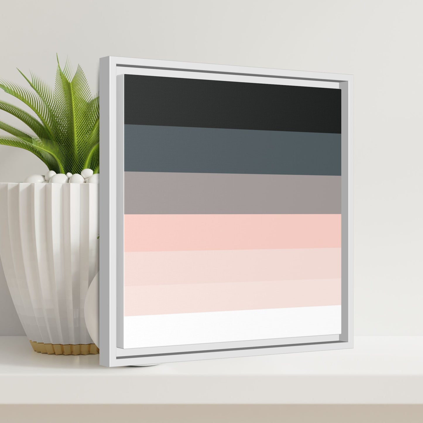 Modern Framed Geometric Canvas Art | Bold Color Meets Clean Framing