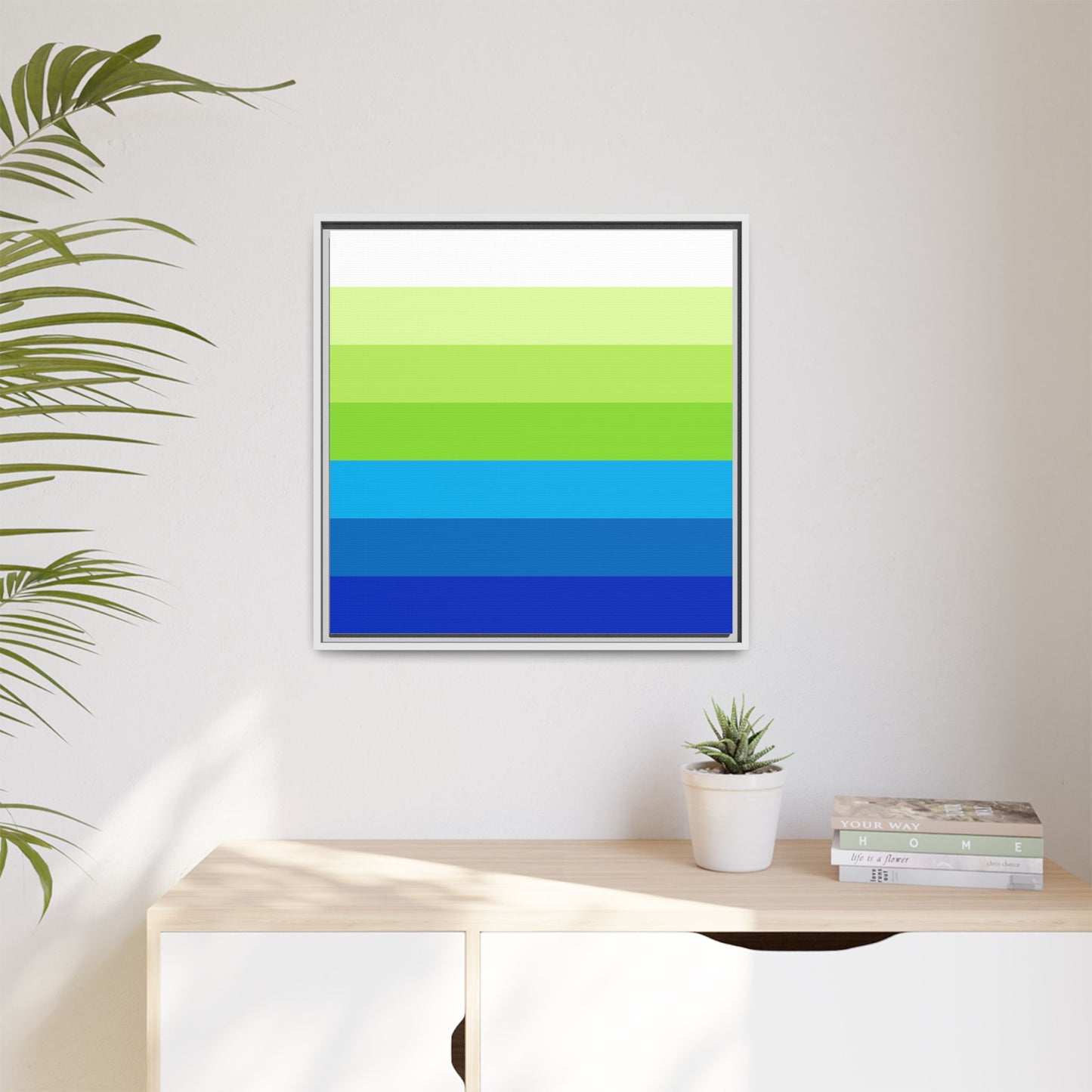 Modern Framed Geometric Canvas Art | Bold Color Meets Clean Framing