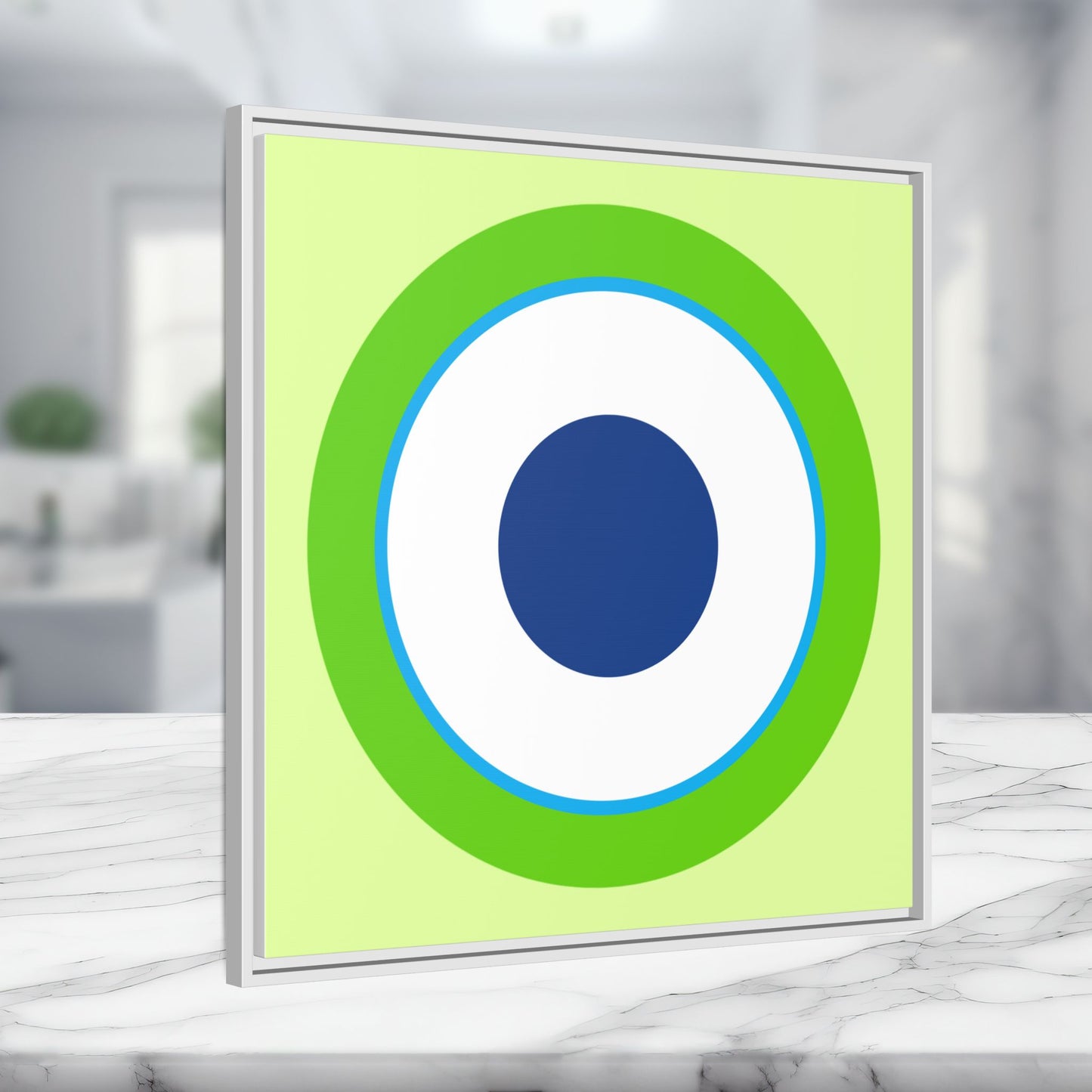 Modern Framed Geometric Canvas Art | Bold Color Meets Clean Framing