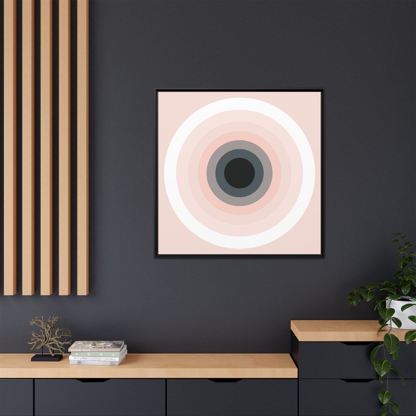 Modern Framed Geometric Canvas Art | Bold Color Meets Clean Framing