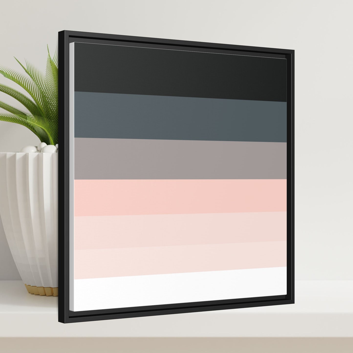 Modern Framed Geometric Canvas Art | Bold Color Meets Clean Framing