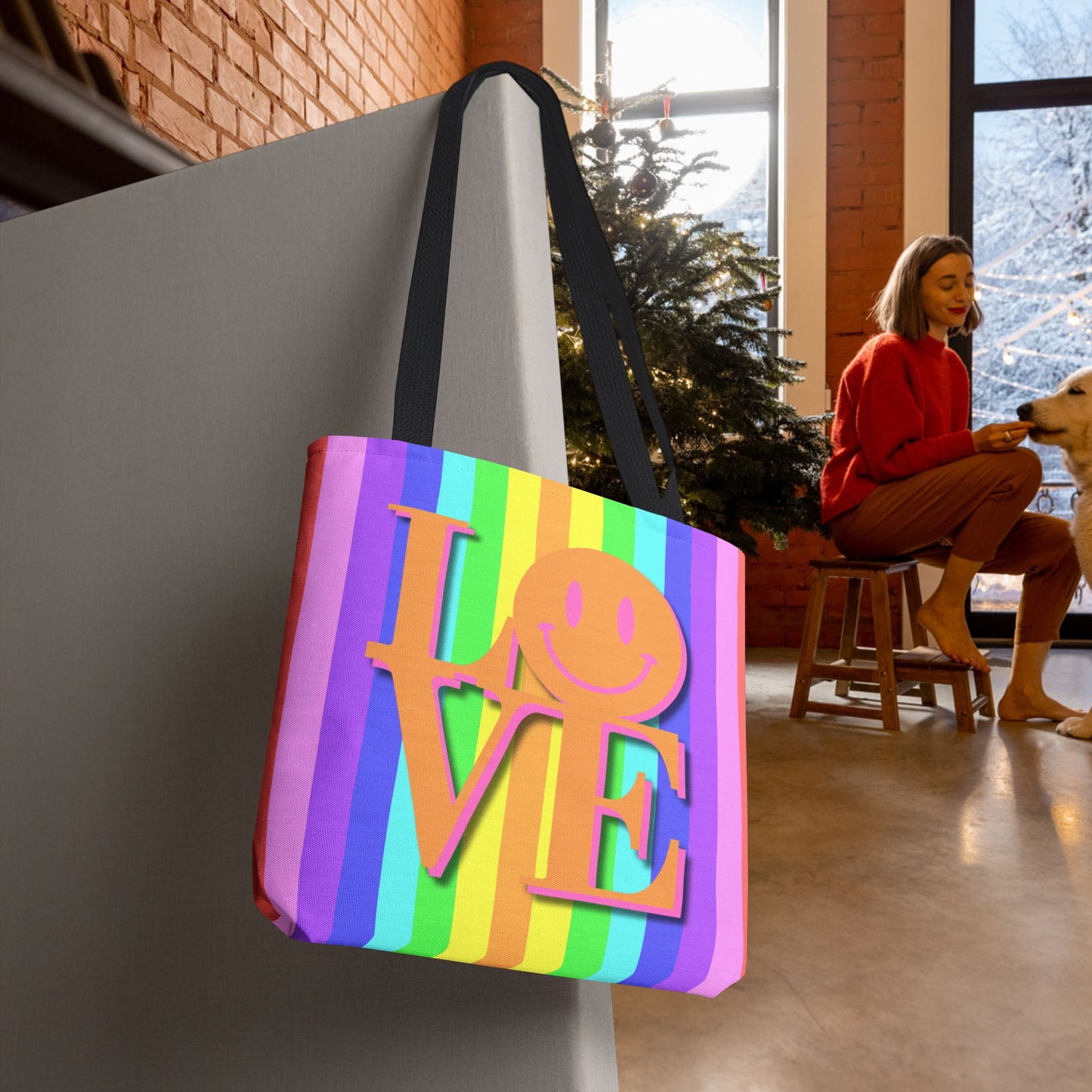 Pastel Stripe LOVE Tote Bag | Sweet, Bold & Made in 3 Sizes