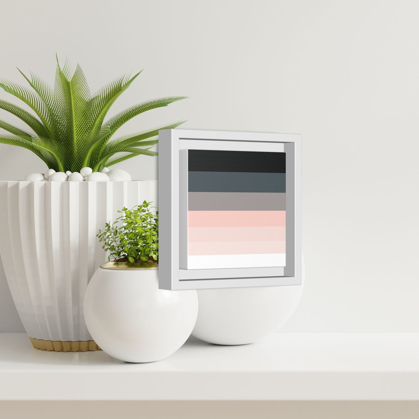 Modern Framed Geometric Canvas Art | Bold Color Meets Clean Framing