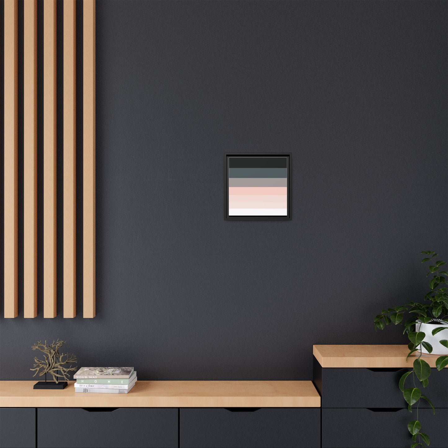 Modern Framed Geometric Canvas Art | Bold Color Meets Clean Framing