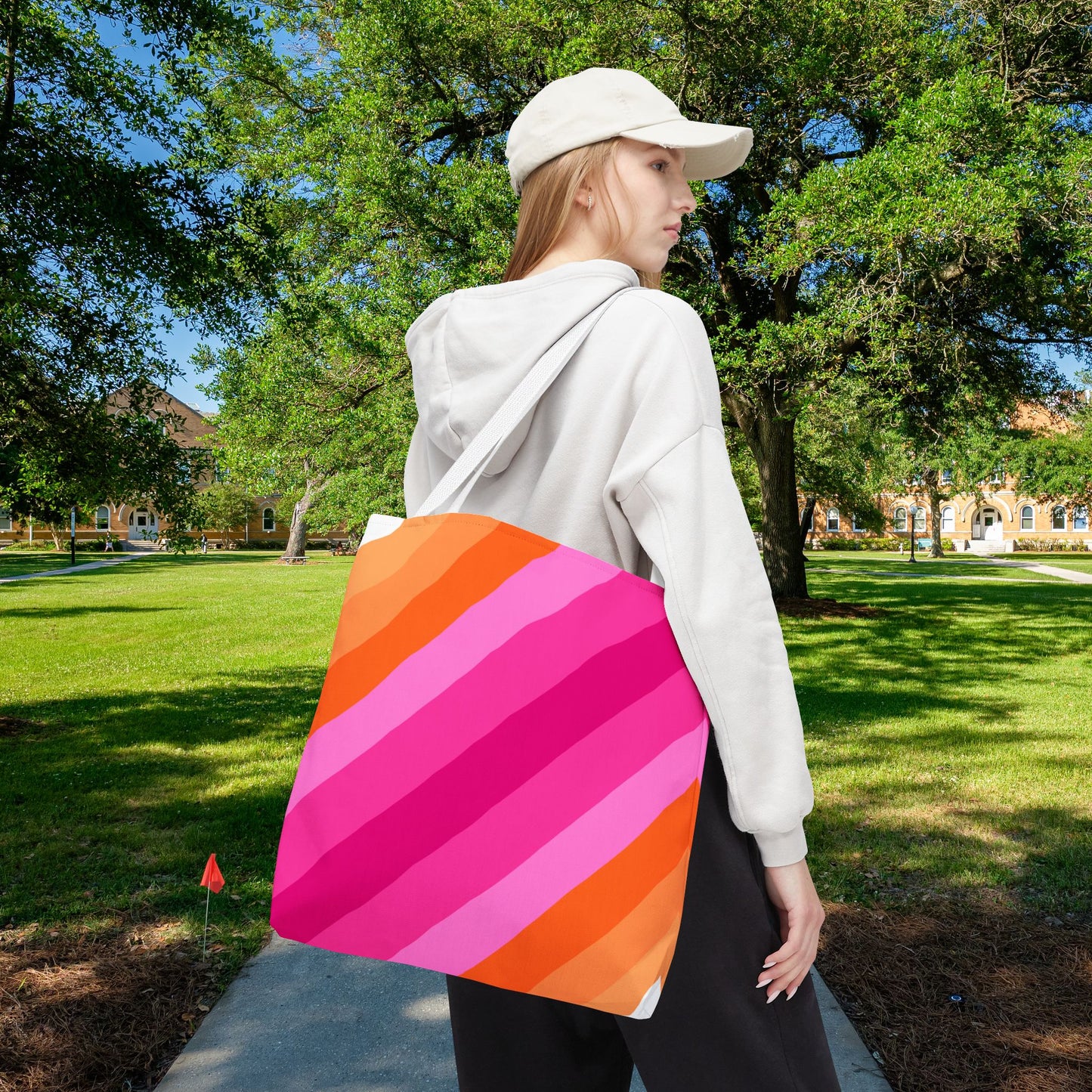 Geometric Art Tote Bag – 3 sizes | Bold lines. Vivid color. Retro with a modern twist.
