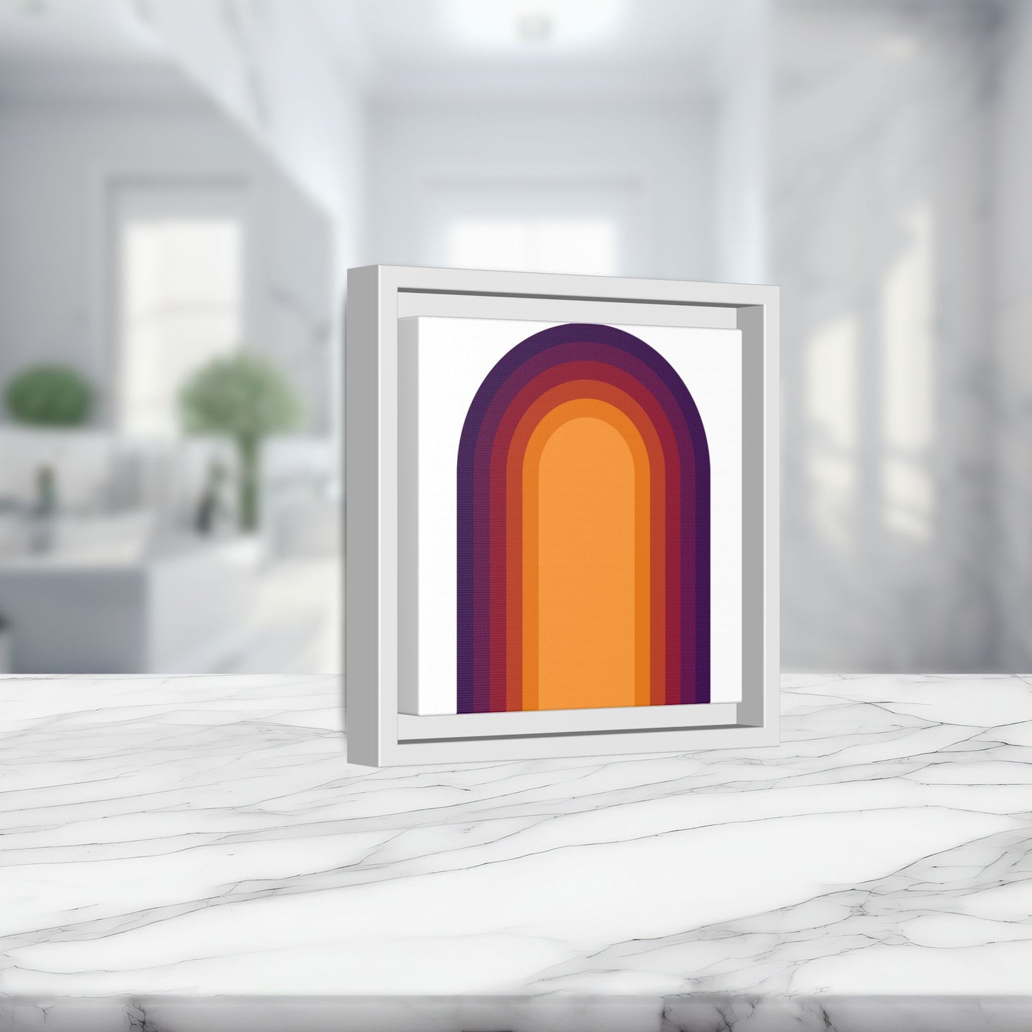 Modern Framed Geometric Canvas Art | Bold Color Meets Clean Framing