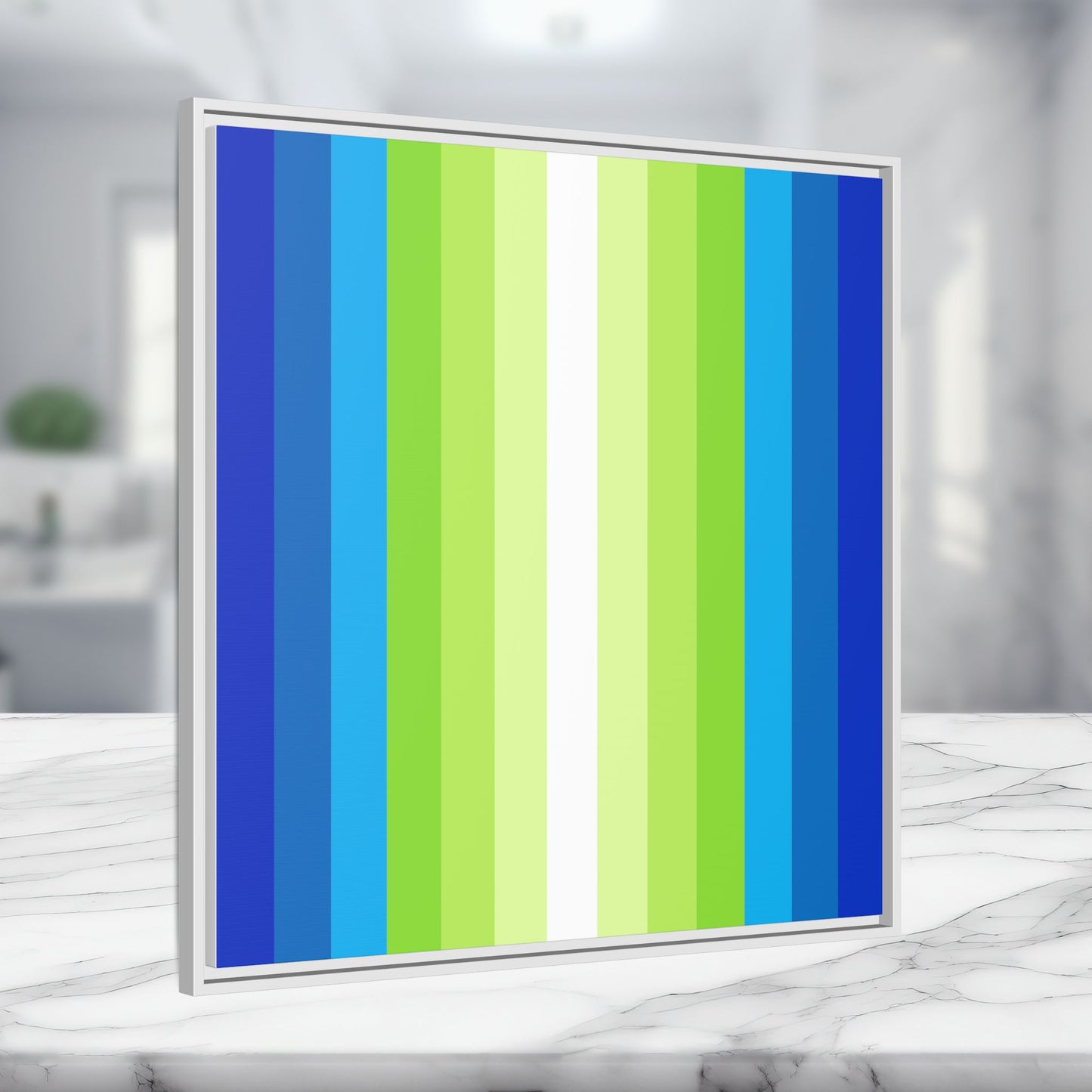 Modern Framed Geometric Canvas Art | Bold Color Meets Clean Framing