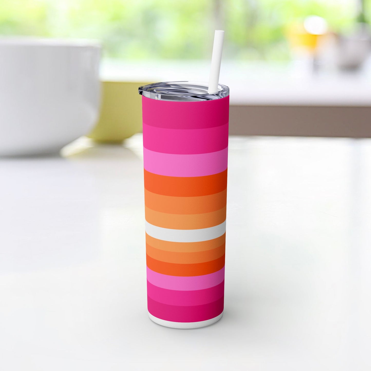 Vibrant. Versatile. Totally Sippable. – 20 oz Skinny Travel Tumbler with Straw